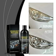 HOZVOMI Car Headlight Restoration Kit - 100ml Cleaner \u0026 Polisher, Removes Oxidation, Yellowing, Scratches, Safe for All Paint Colors, Easy Application with Microfiber or Polisher
